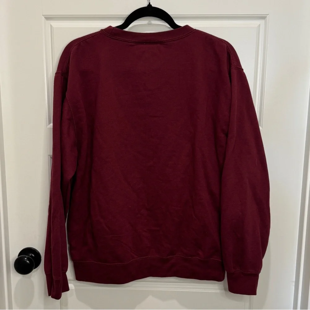 Yellowstone National Park Burgundy Sweatshirt Unisex Size M - Picture 3 of 3